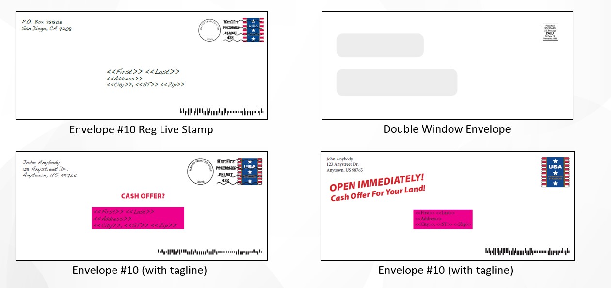 land investor envelope examples