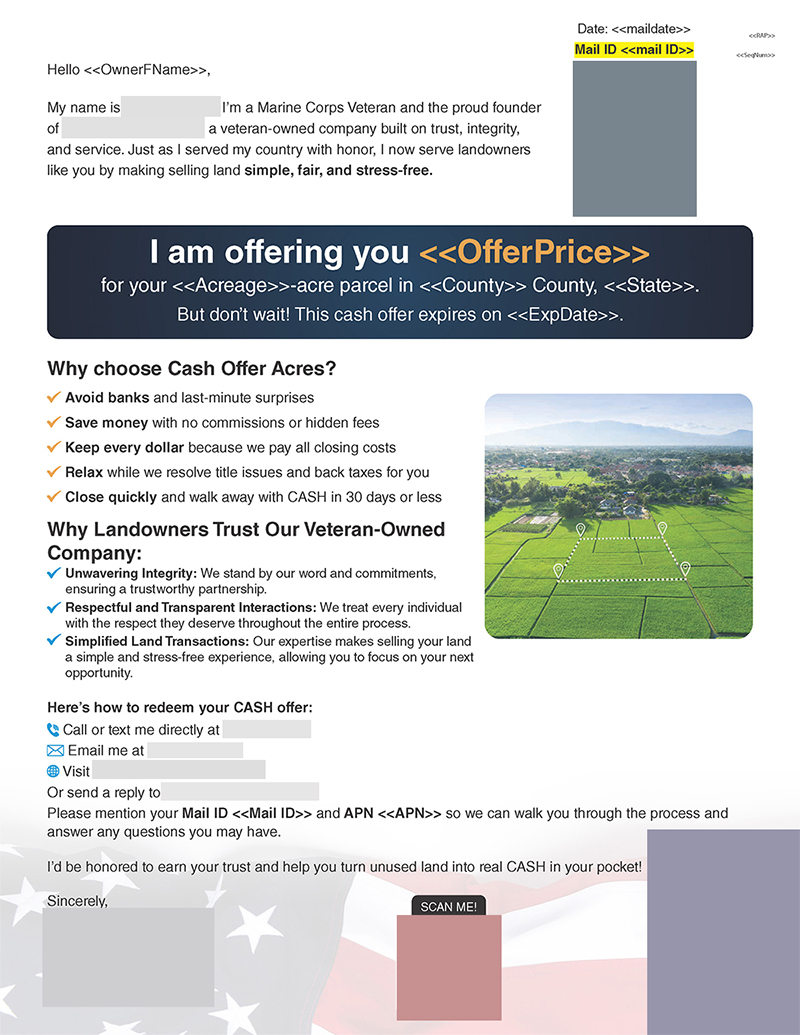 Land Investment Marketing Case Study, $500,000 in Revenue