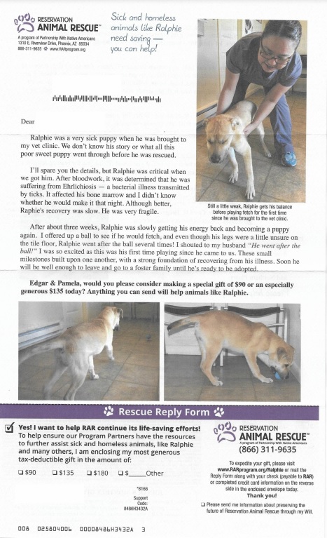 reservation animal rescue letter
